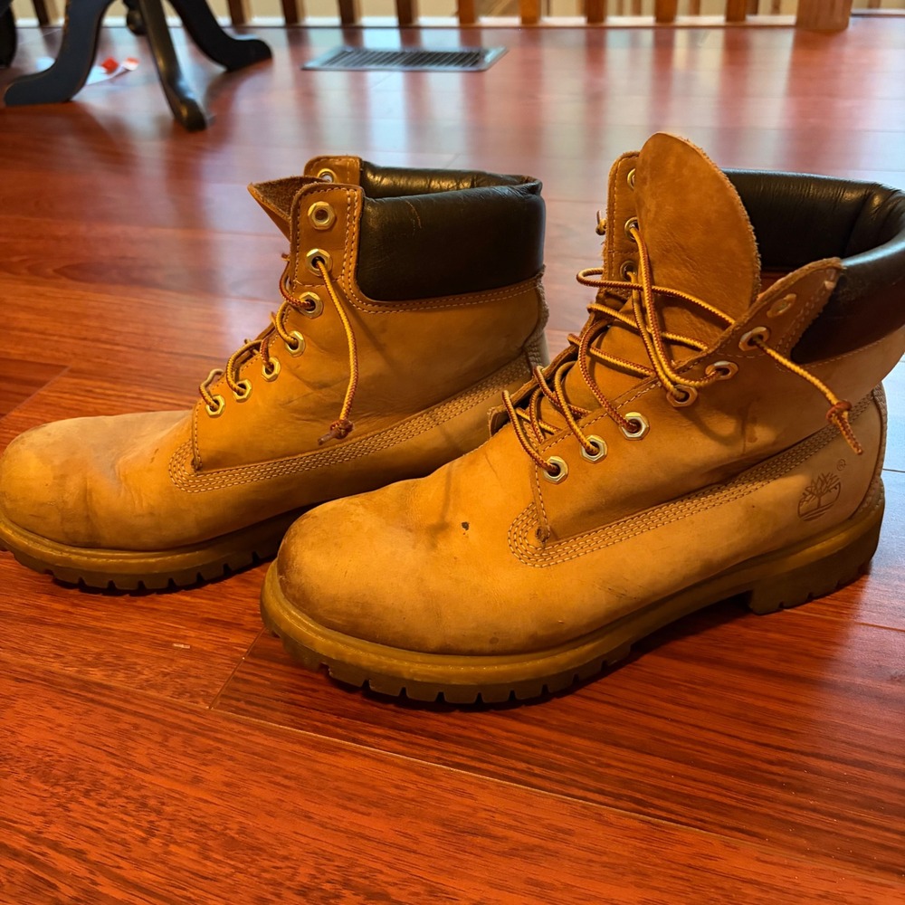 Timberland 6 Inch Premium Waterproof Boots Wheat Nubuck 10061 Mens 9.5 M